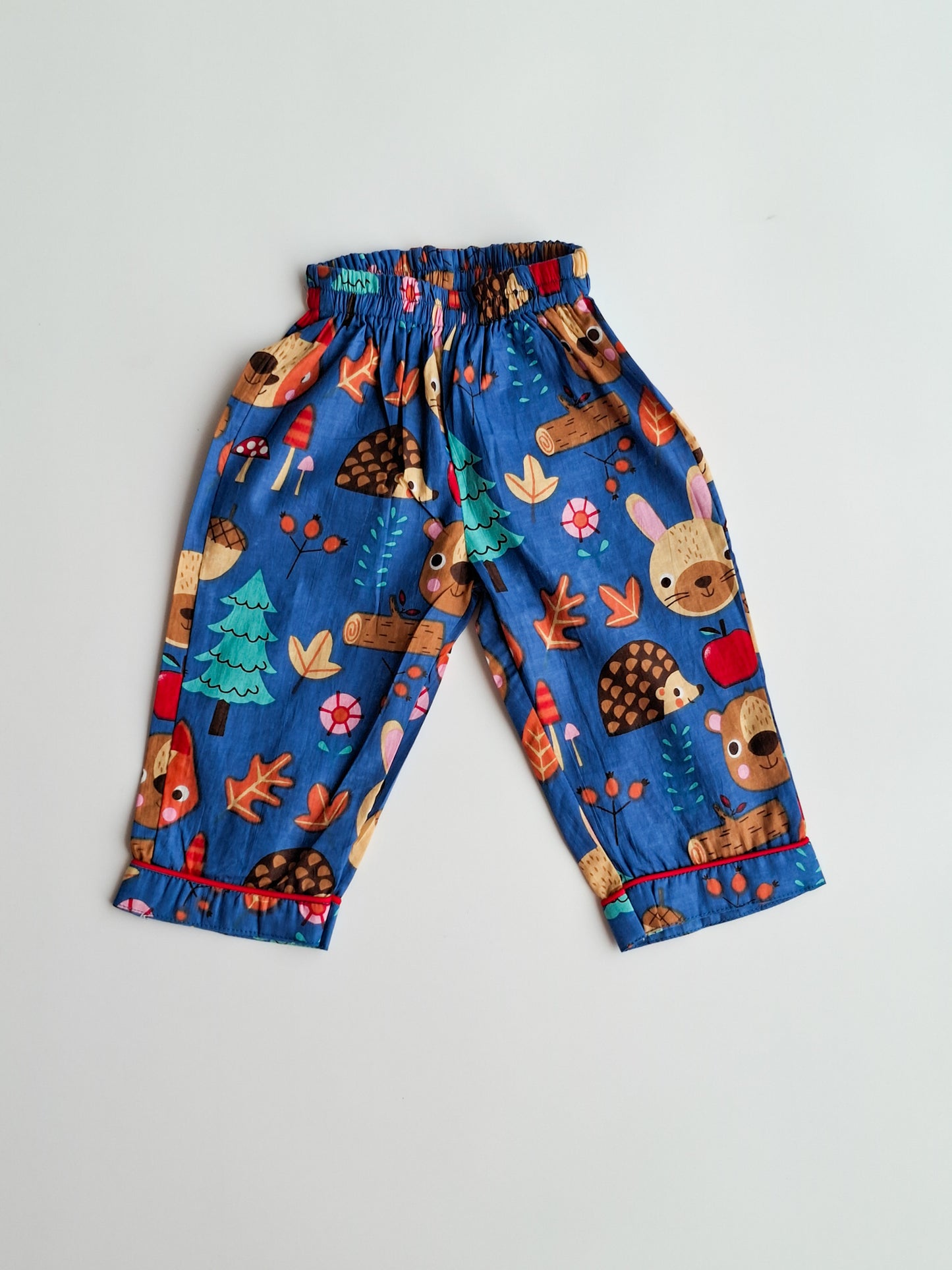 Atibatti Blue Jungle Buddies Pure Cotton Kids Nightsuit for Babies & Toddlers Pant