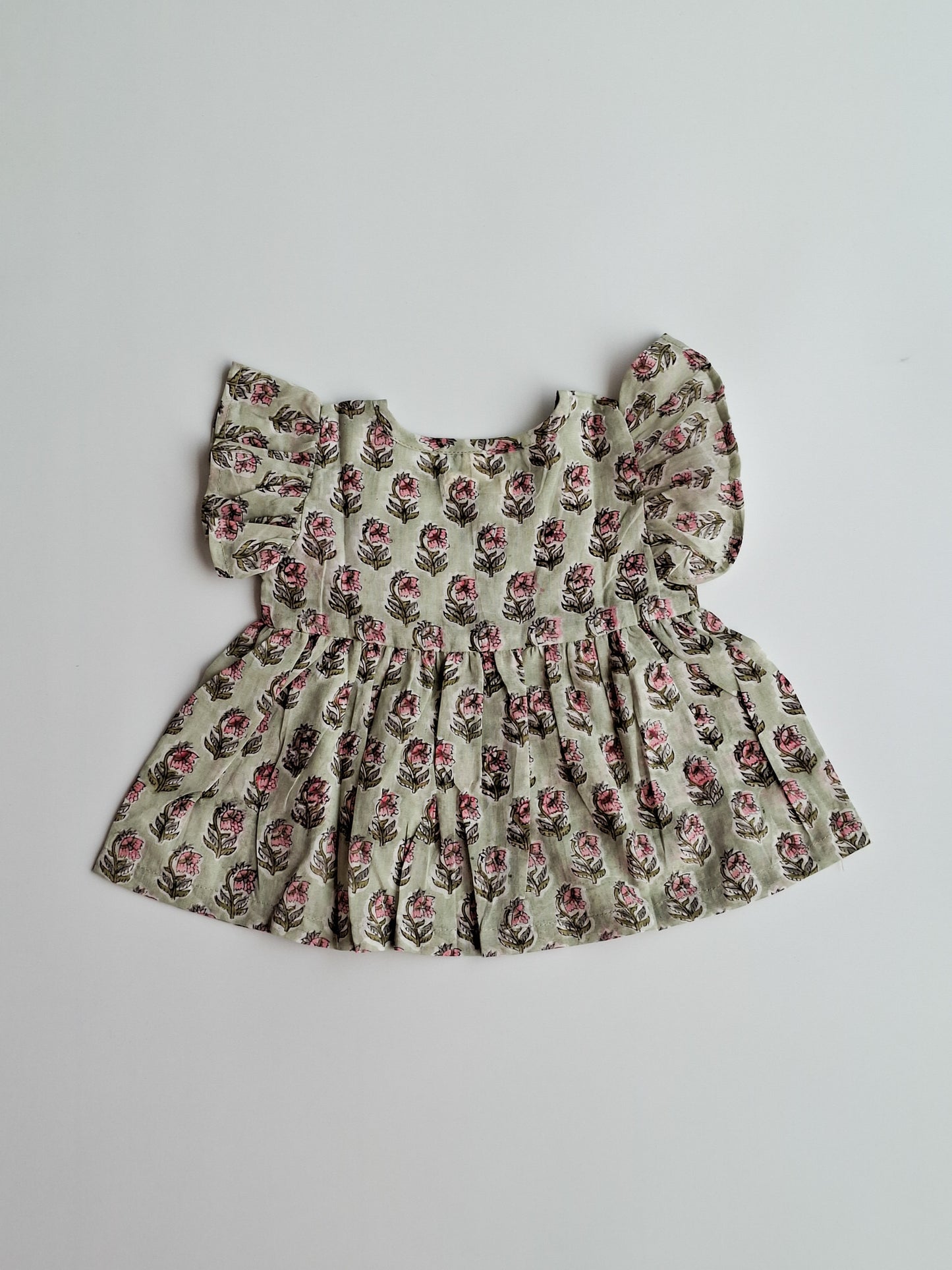 atibatti-girl-newborn-dress-set-pastel-handblock-print-back-view
