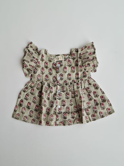 atibatti-girl-newborn-dress-set-pastel-handblock-print-top-view