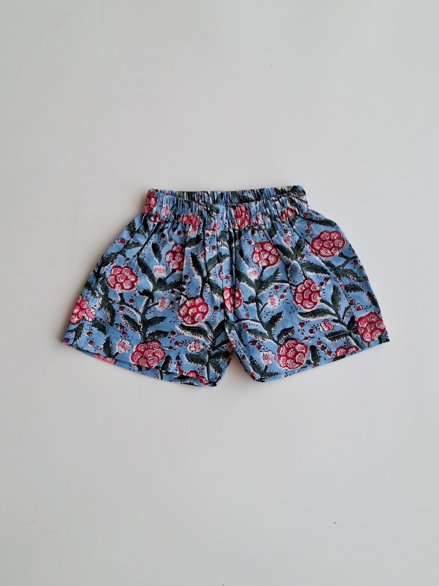 atibatti-newborn-dress-set-blue-handblock-print-bottom-view