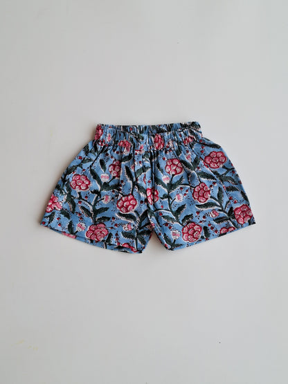 atibatti-newborn-dress-set-blue-handblock-print-bottom-view