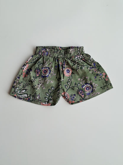 atibatti-newborn-dress-set-olive-handblock-print-bottom-view