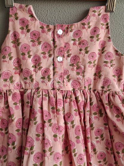 atibatti-pink-baby-girl-cotton-dress-back-view