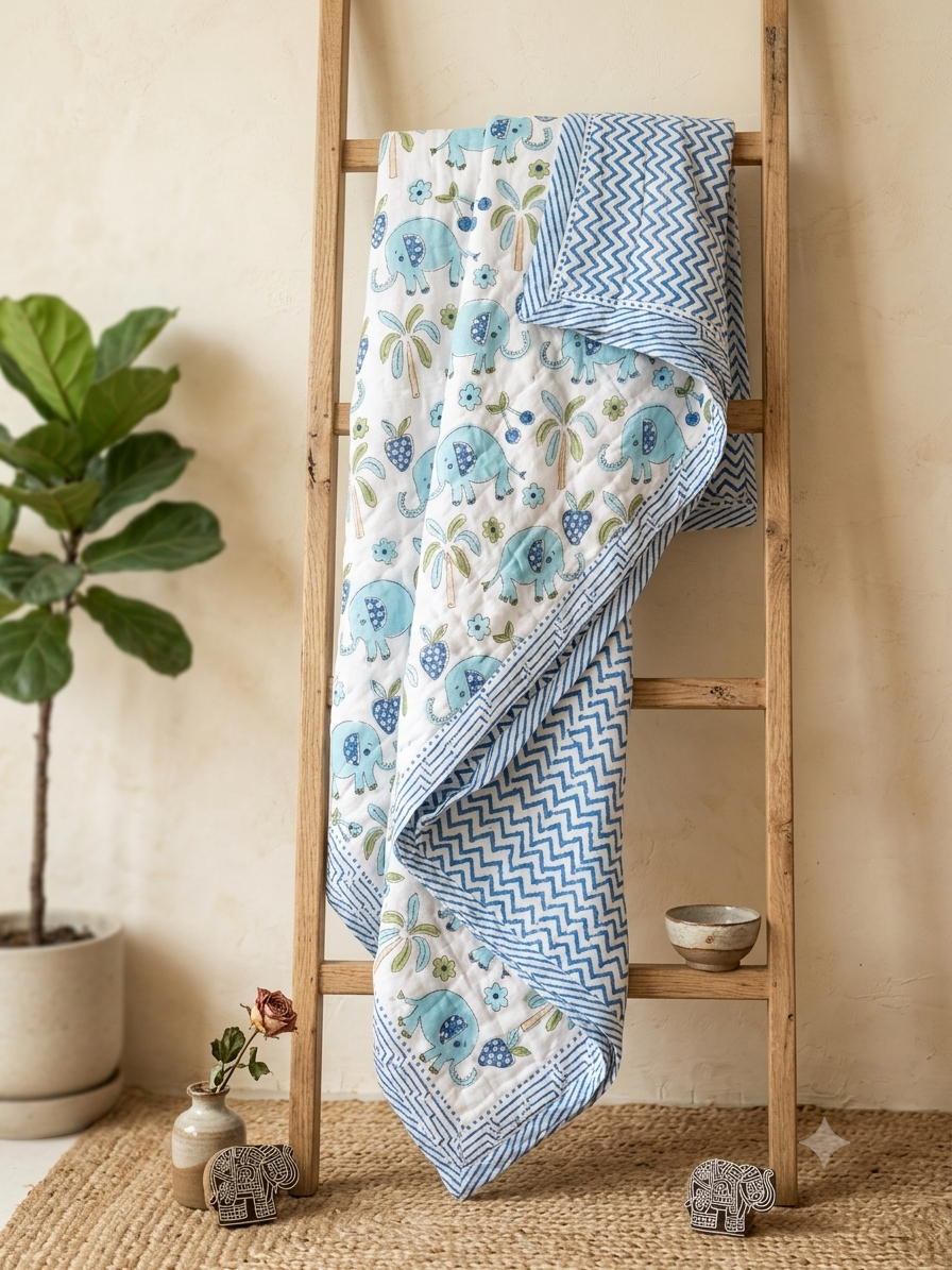 atibatti cotton baby quilt